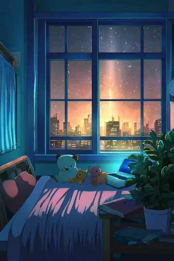 Bedroom Window Night lofi wallpaper bedroom window night 1272907482