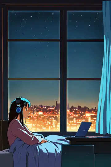 Bedroom Window Night lofi wallpaper bedroom window night 2000832712