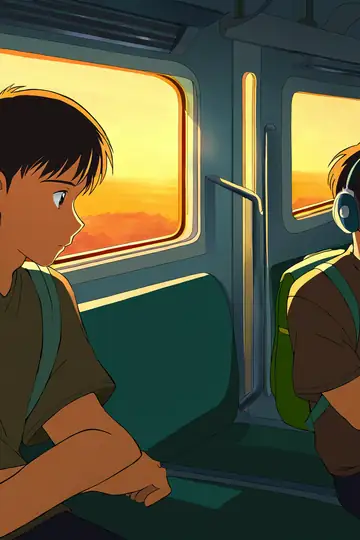 Boy Train Headphones lofi wallpaper boy train headphones 0017362490