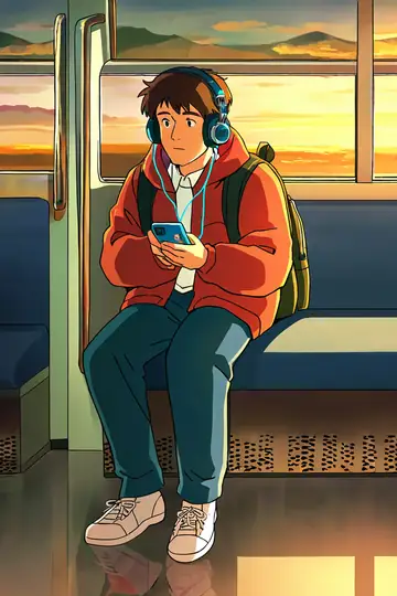 Boy Train Headphones lofi wallpaper boy train headphones 0056496223