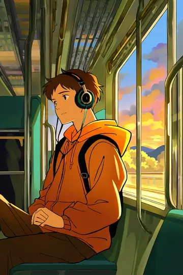 Boy Train Headphones lofi wallpaper boy train headphones 0326339769