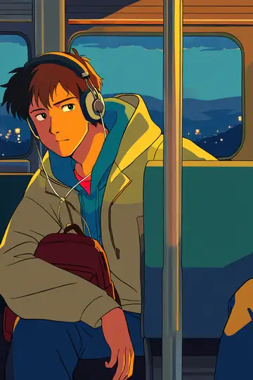 Boy Train Headphones lofi wallpaper boy train headphones 0629275104