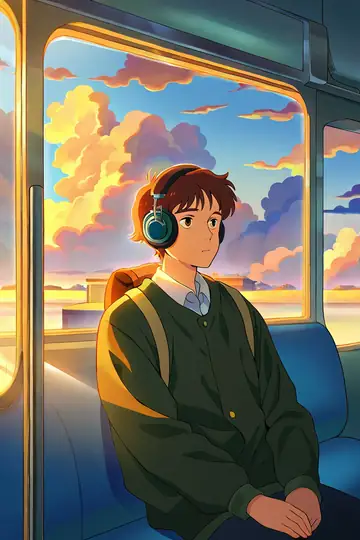 Boy Train Headphones lofi wallpaper boy train headphones 0657155056