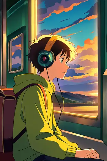 Boy Train Headphones lofi wallpaper boy train headphones 1386731552