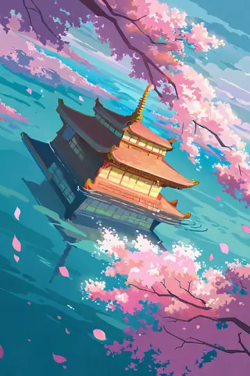 Cherry Blossom Path lofi wallpaper cherry blossom path 0183388592