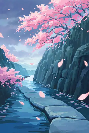 Cherry Blossom Path lofi wallpaper cherry blossom path 0226699694