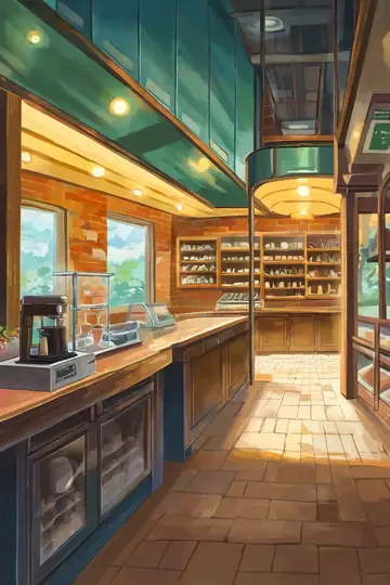 Coffee Shop Morning portrait lofi wallpaper