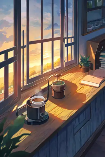 Coffee Shop Morning lofi wallpaper coffee shop morning 0182367323