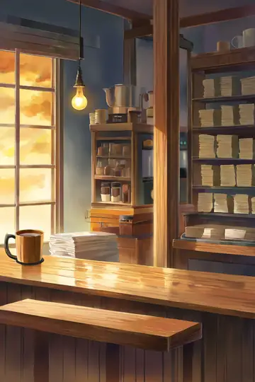 Coffee Shop Morning lofi wallpaper coffee shop morning 0387192173