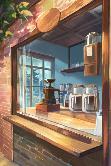 Coffee Shop Morning lofi wallpaper coffee shop morning 0795672066