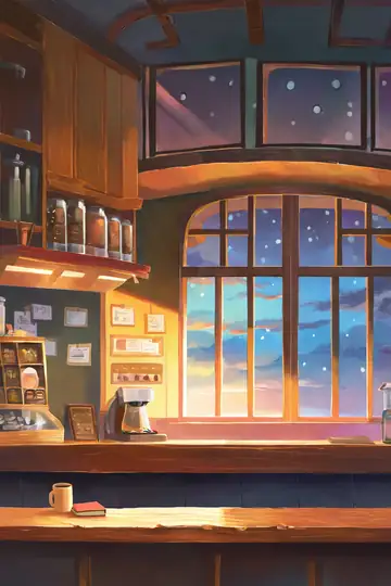 Coffee Shop Morning lofi wallpaper coffee shop morning 0886196291