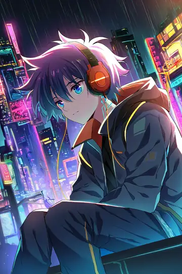 Cyberpunk Boy Rooftop lofi wallpaper cyberpunk boy rooftop 0382652693