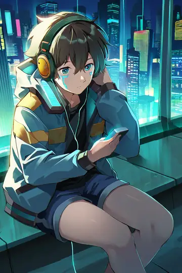 Cyberpunk Boy Rooftop lofi wallpaper cyberpunk boy rooftop 1280099789