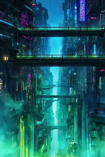 Cyberpunk Bridge lofi wallpaper cyberpunk bridge 0116328023
