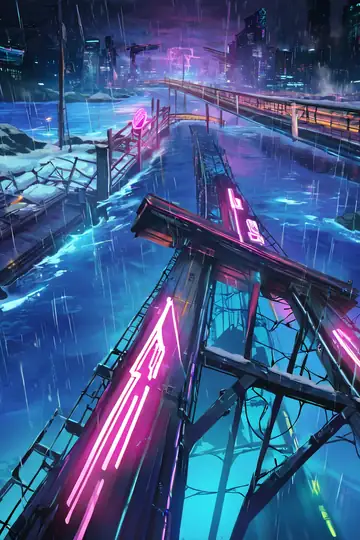 Cyberpunk Bridge lofi wallpaper cyberpunk bridge 0572885266
