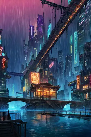 Cyberpunk Bridge lofi wallpaper cyberpunk bridge 1000414027