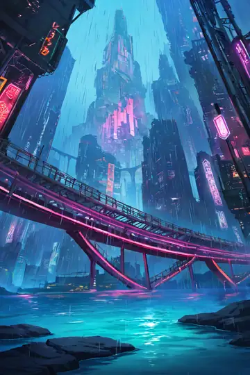 Cyberpunk Bridge lofi wallpaper cyberpunk bridge 1100163433