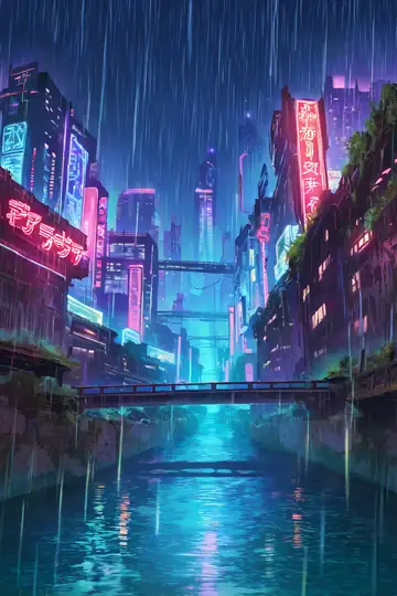 Cyberpunk Bridge lofi wallpaper cyberpunk bridge 1195320573