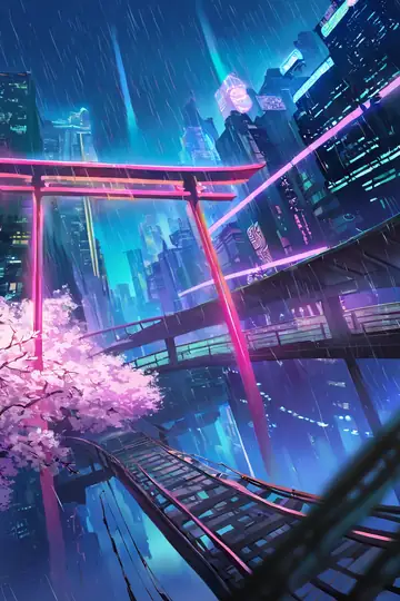 Cyberpunk Bridge lofi wallpaper cyberpunk bridge 1351790538