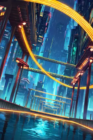 Cyberpunk Bridge lofi wallpaper cyberpunk bridge 1724858184