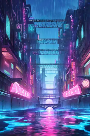 Cyberpunk Bridge lofi wallpaper cyberpunk bridge 2102095416