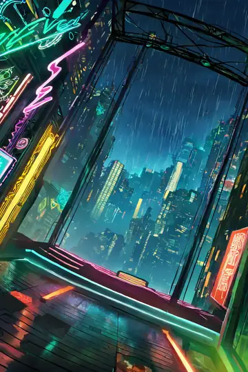 Cyberpunk Garden lofi wallpaper cyberpunk garden 0277792587