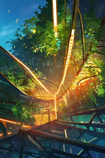 Cyberpunk Garden lofi wallpaper cyberpunk garden 0613957907