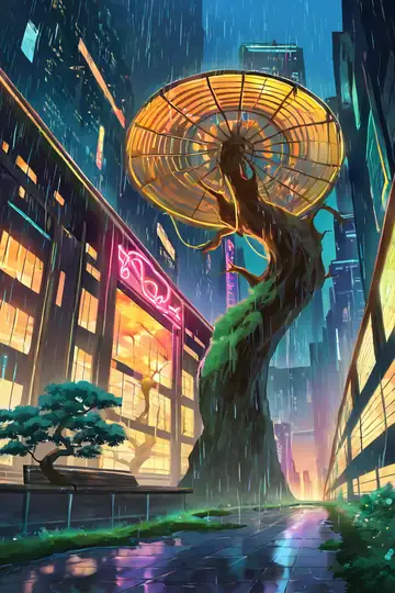 Cyberpunk Garden lofi wallpaper cyberpunk garden 0874146768