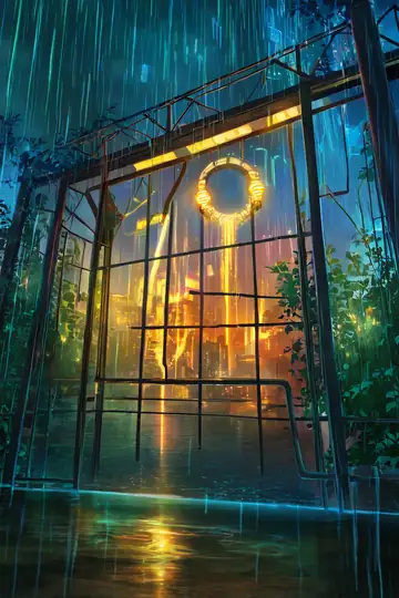 Cyberpunk Garden lofi wallpaper cyberpunk garden 0975458147