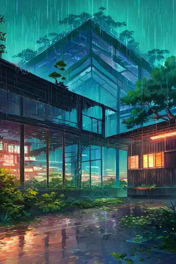 Cyberpunk Garden lofi wallpaper cyberpunk garden 1169776725
