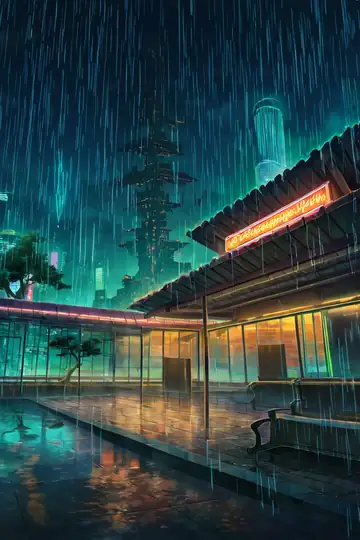 Cyberpunk Garden lofi wallpaper cyberpunk garden 1282232399