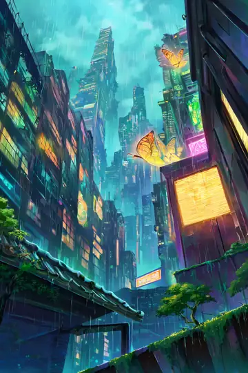 Cyberpunk Garden lofi wallpaper cyberpunk garden 1712820924