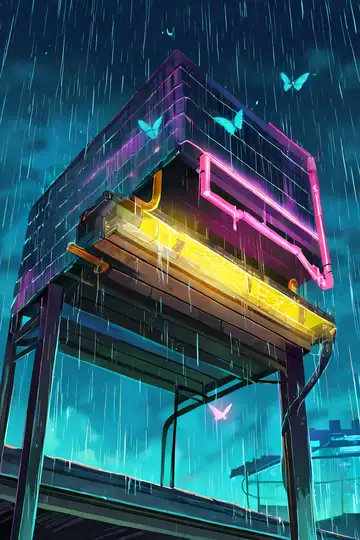 Cyberpunk Garden lofi wallpaper cyberpunk garden 1800626871