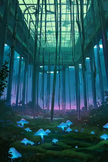 Cyberpunk Garden lofi wallpaper cyberpunk garden 1805579614