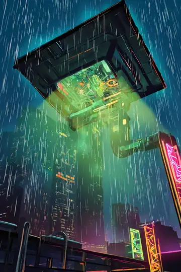 Cyberpunk Garden lofi wallpaper cyberpunk garden 2006402379