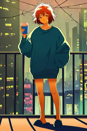 Cyberpunk Girl Balcony lofi wallpaper cyberpunk girl balcony 1719352856