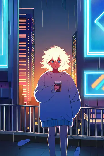 Cyberpunk Girl Balcony lofi wallpaper cyberpunk girl balcony 1816626909