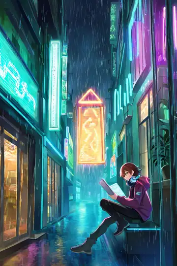 Cyberpunk Girl Neon Cafe lofi wallpaper cyberpunk girl neon cafe 0853059480