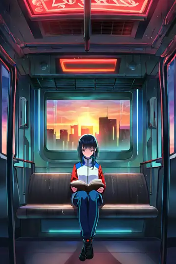 Cyberpunk Girl Train lofi wallpaper cyberpunk girl train 0199624692