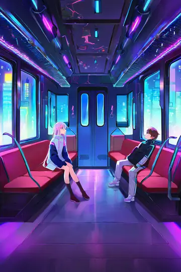 Cyberpunk Girl Train lofi wallpaper cyberpunk girl train 0414696498