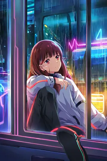 Cyberpunk Girl Train lofi wallpaper cyberpunk girl train 1160902924