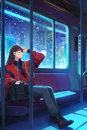 Cyberpunk Girl Train lofi wallpaper cyberpunk girl train 1410876410