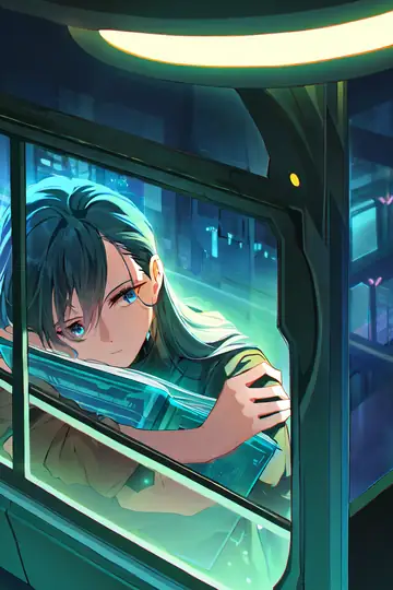 Cyberpunk Girl Train lofi wallpaper cyberpunk girl train 1596085121