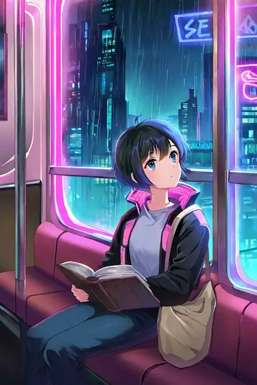 Cyberpunk Girl Train lofi wallpaper cyberpunk girl train 1642723411