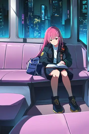Cyberpunk Girl Train lofi wallpaper cyberpunk girl train 1690203216