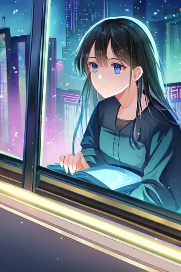 Cyberpunk Girl Train lofi wallpaper cyberpunk girl train 2006603649