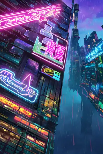 Cyberpunk Neon Rain lofi wallpaper cyberpunk neon rain 0014489226