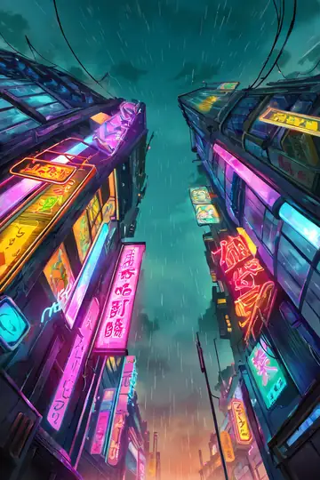 Cyberpunk Neon Rain lofi wallpaper cyberpunk neon rain 1167074651