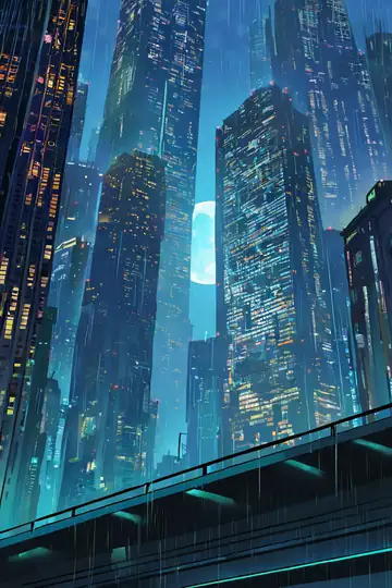 Cyberpunk Rooftop lofi wallpaper cyberpunk rooftop 0583990876