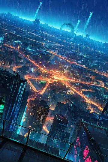 Cyberpunk Rooftop lofi wallpaper cyberpunk rooftop 1627222622